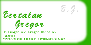 bertalan gregor business card